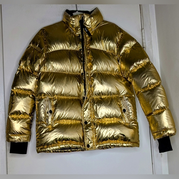 TNA • The Super Puff | 700+ Fill Goose Down Puffer Jacket in Gold READ - Picture 1 of 7